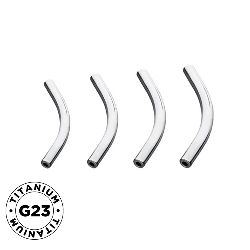 Barre courbée en titane pour piercing