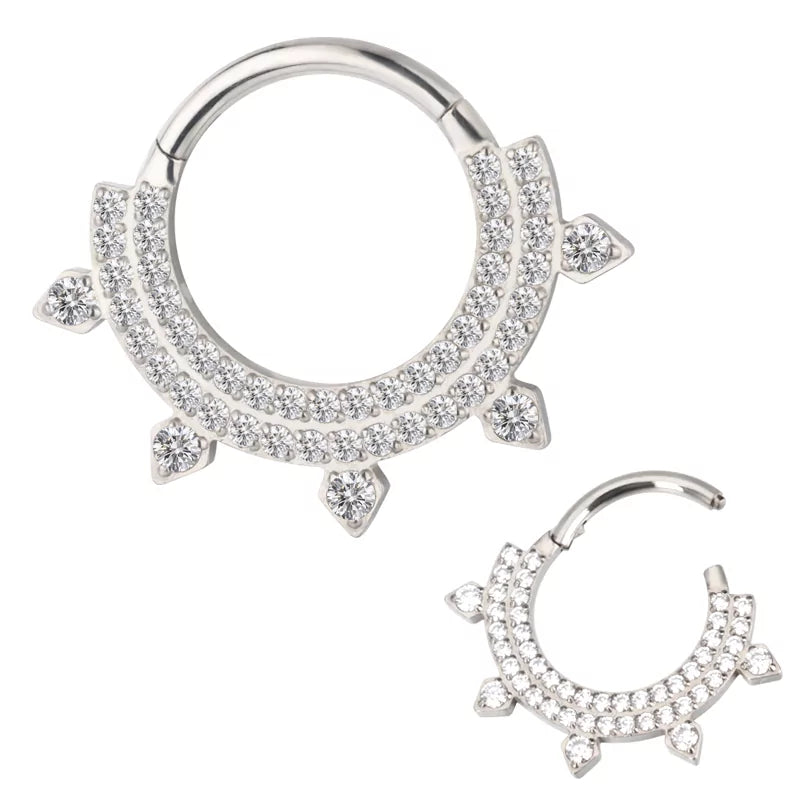 Bague double ligne en titane