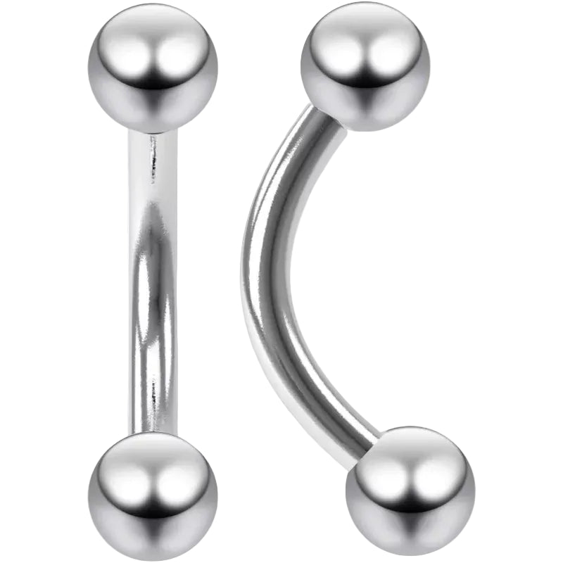 Labret incurvé à pousser en titane