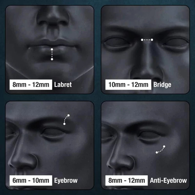 Labret incurvé à pousser en titane