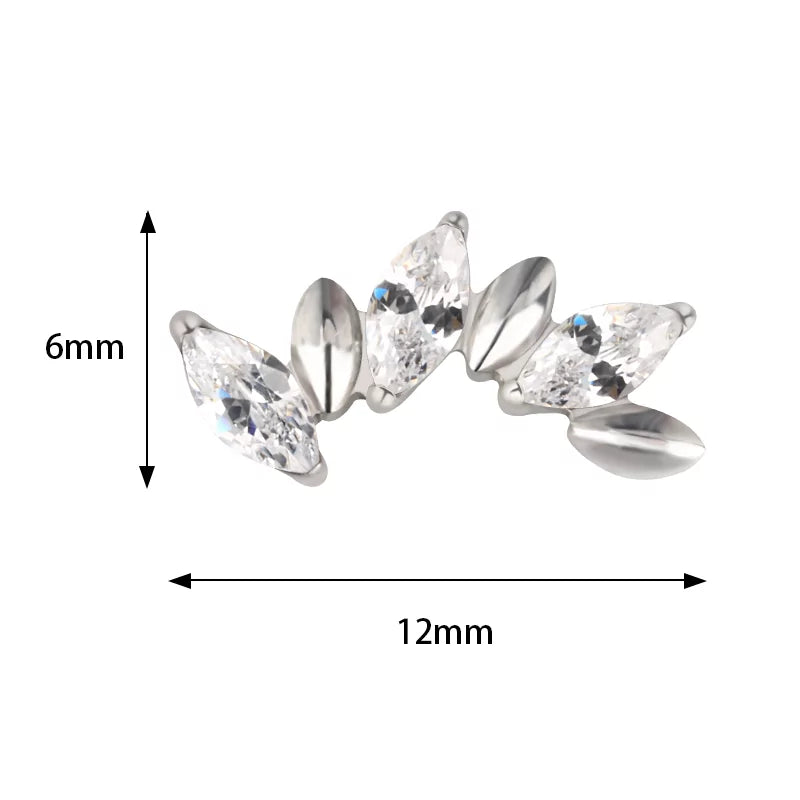 Bague en titane alternative marquise