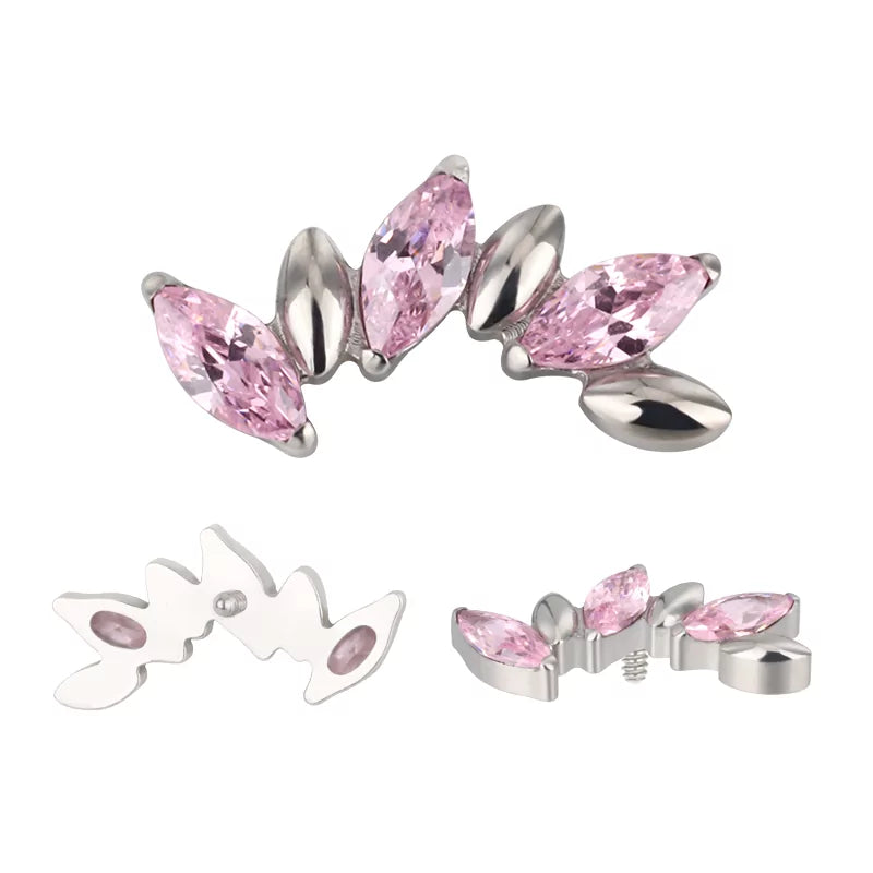 Bague en titane alternative marquise