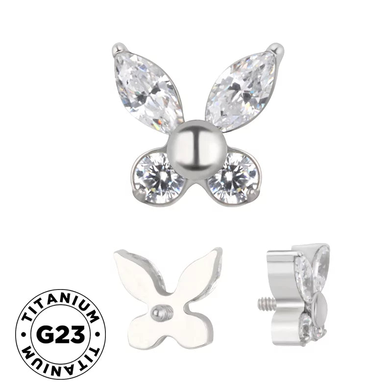 Bague en titane Papillon