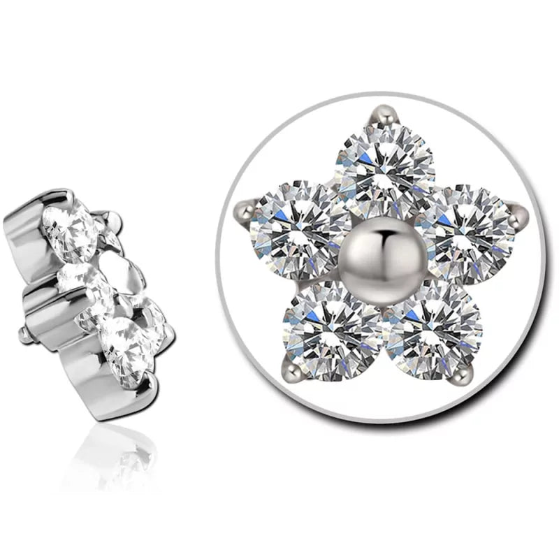 Bague en titane fleur