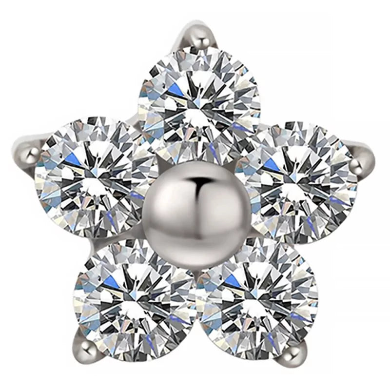 Bague en titane fleur