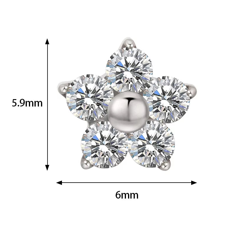 Bague en titane fleur