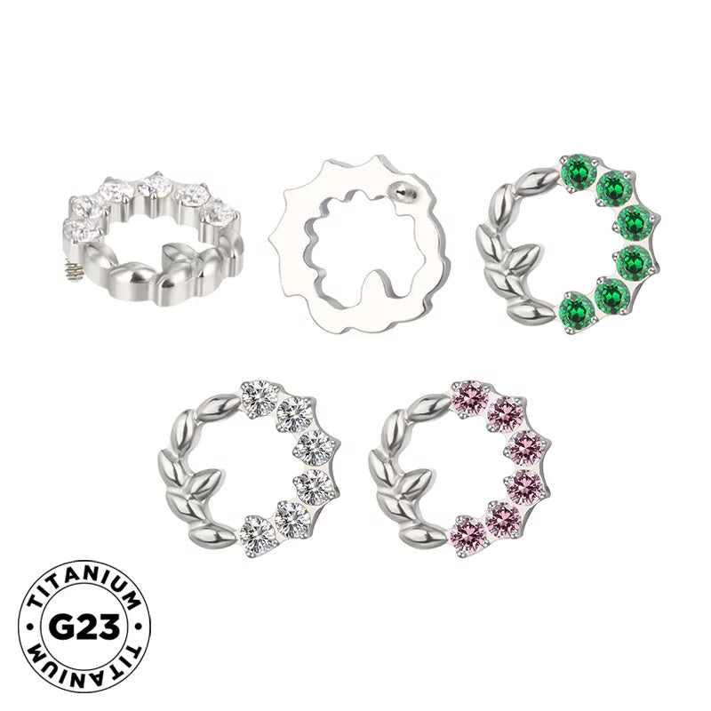 Bague en titane Couronne d'olivier