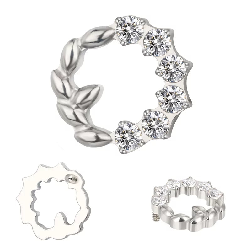 Bague en titane Couronne d'olivier