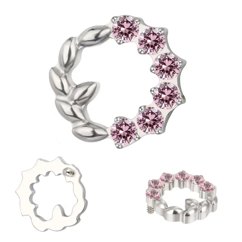 Bague en titane Couronne d'olivier