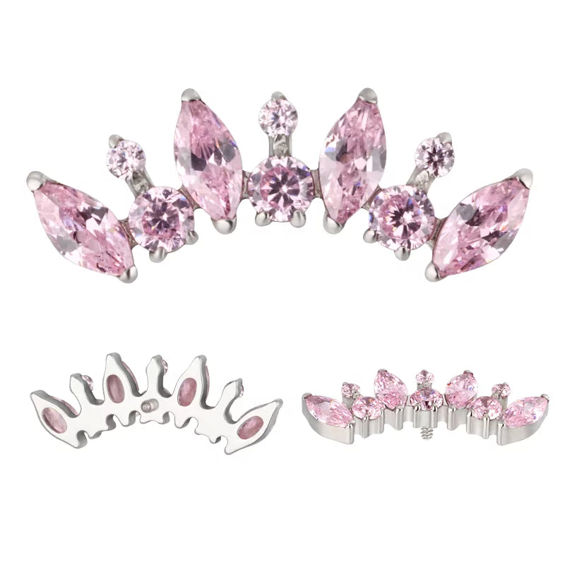 Bague en titane ronde et marquise