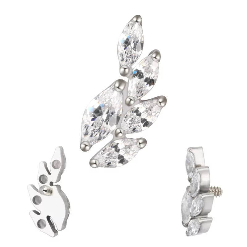 Bague en titane forme épi de blé