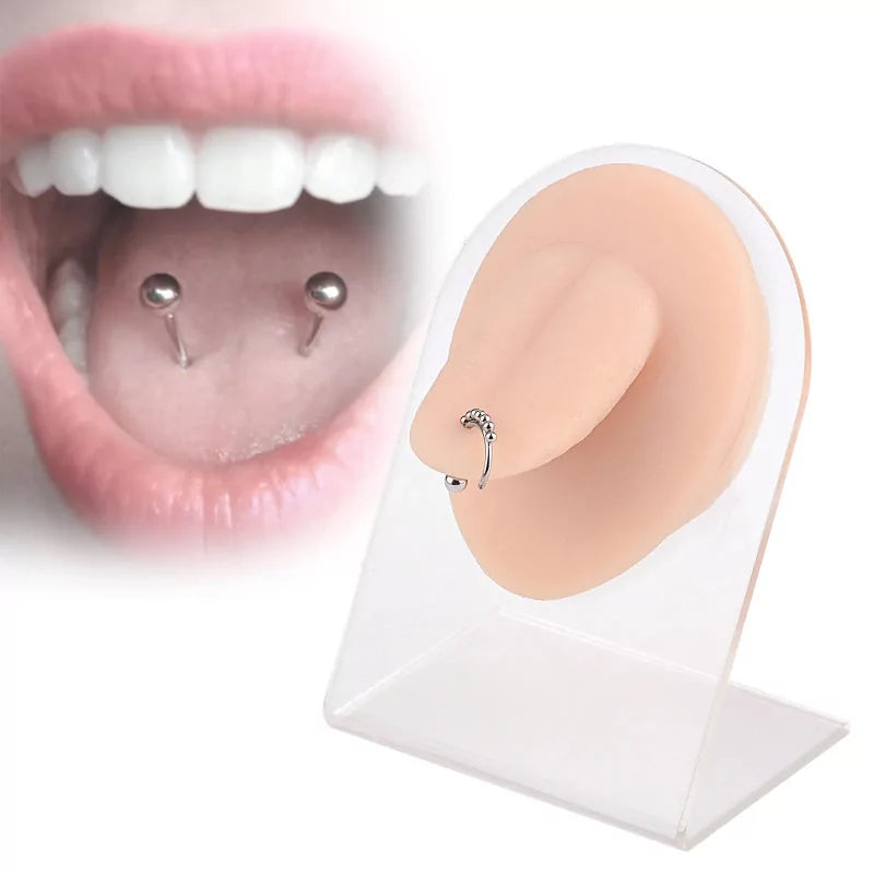 Modèle de piercing de langue en silicone