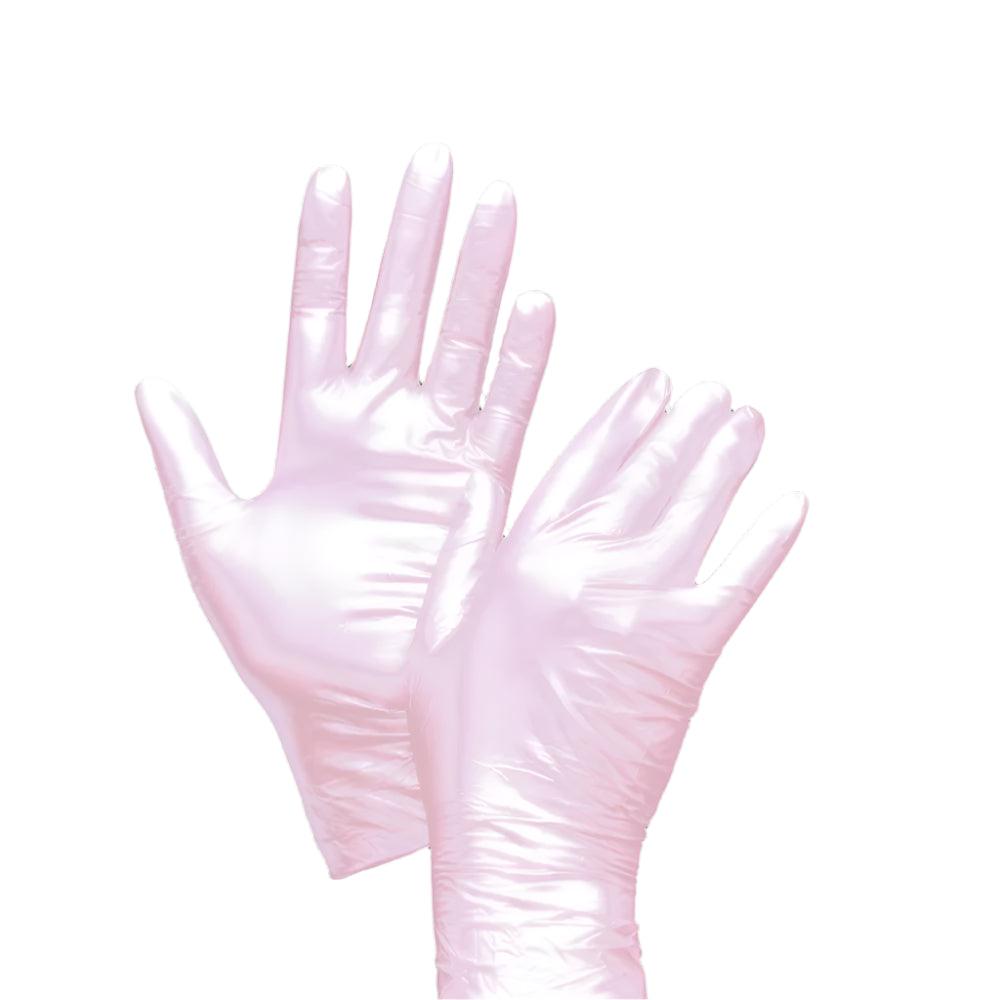 UNIGLOVES Fancy Nitrile Gloves Rose 100pcs XS/S/M - BVShop