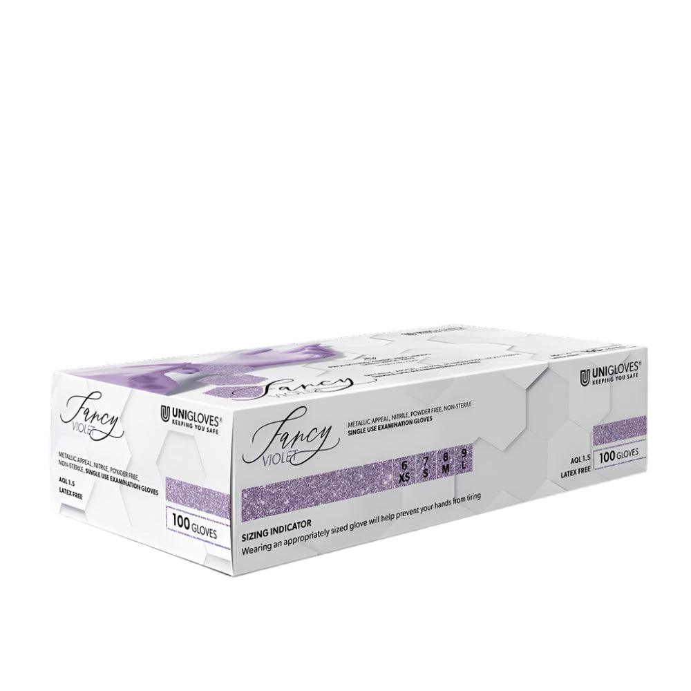 UNIGLOVES Fancy Nitrile Gloves Violet 100pcs XS/S/M - BVShop