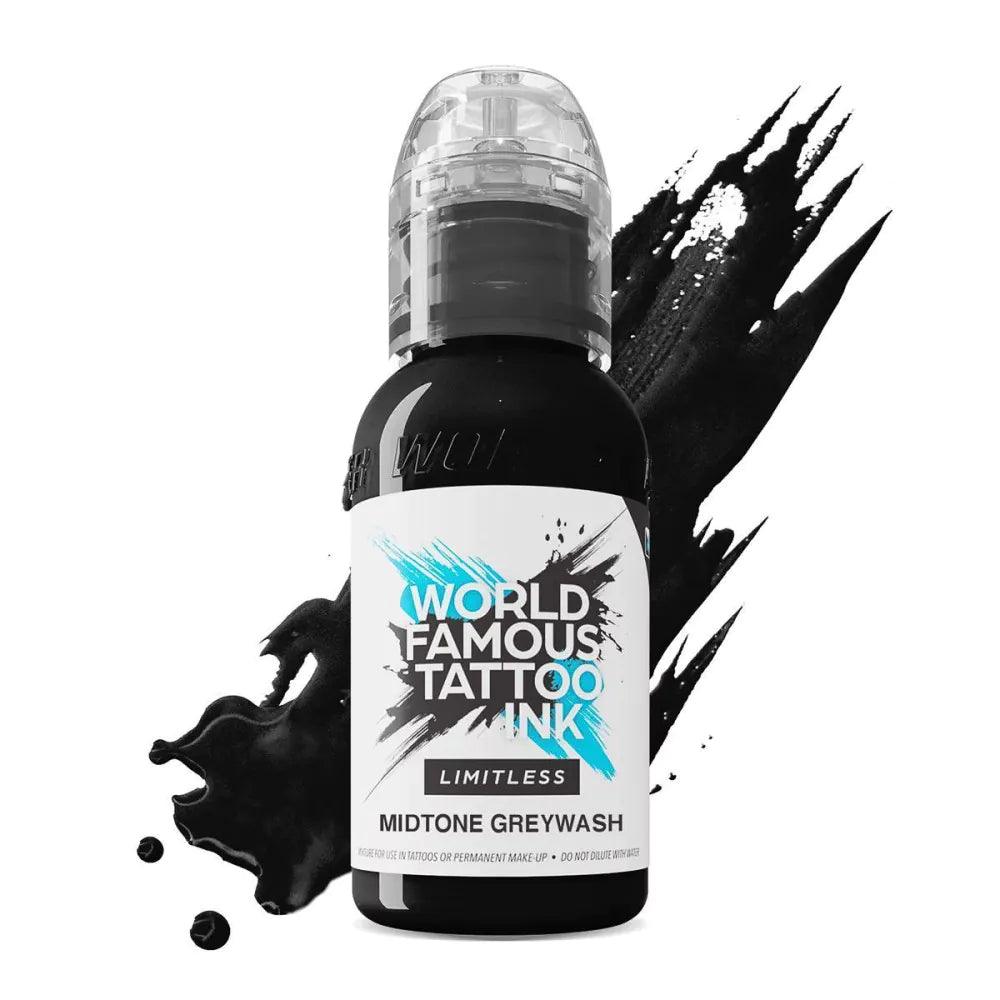 World Famous Limitless Tattoo Ink Midtone Greywash - BVShop