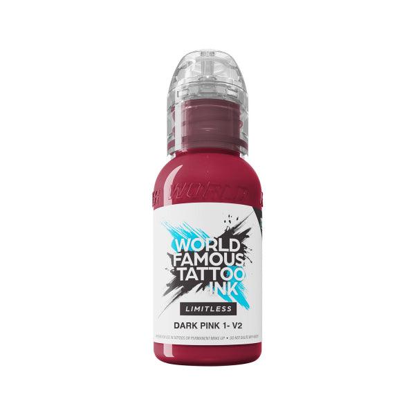 World Famous Limitless Tattoo Ink Dark Pink 1 v2 30ml - BVShop