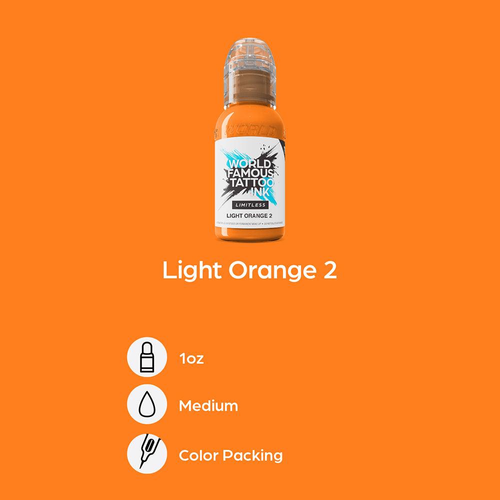 World Famous Limitless Tattoo Ink - Light Orange 2 30ml - BVShop