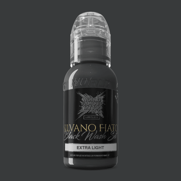 World Famous Limitless Tattoo Ink Silvano Fiato Blackwash Extra Light 30ml - BVShop