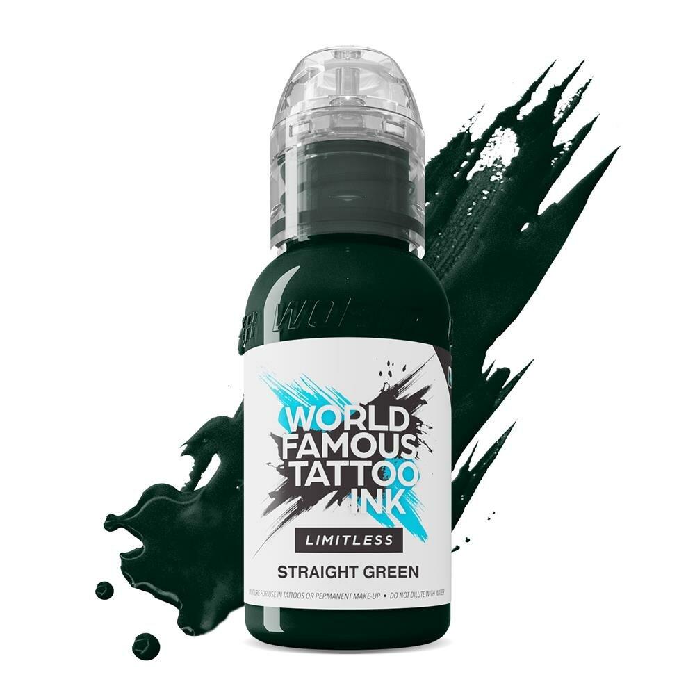 World Famous Limitless Tattoo Ink Straight Green 30ml - BVShop