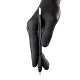 PhiBrows Disposable Microblading Tool 18 U Ecc 0.18mm 10pcs — 18 U Ecc tool held in a gloved hand