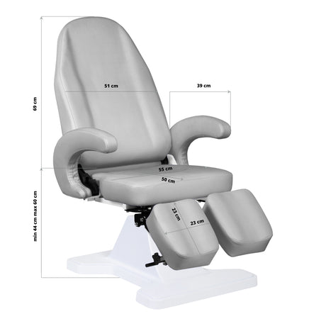 112 hydraulic podiatry chair, gray - BVShop