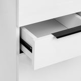 MOMO L02 manicure desk with built-in dust absorber, featuring a sleek work surface and ergonomic design for nail technicians.