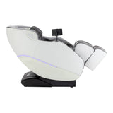 White and grey Sakura 3D Maximus Massage Chair showing plush upholstery and ergonomic design for relaxation.