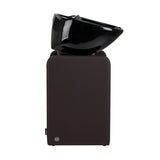 Omega Nautica brown hairdressing wash unit with sink and chair in a salon setting