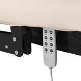 Cream-colored SPA lounger Sillon Relax beauty salon furniture with a black base, designed for comfort and professional use.