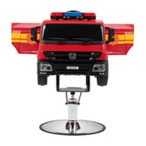 Gabbiano Fire Engine children haircut chair with hydraulic base