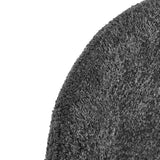 4RICO Verso black sherpa chair with contoured backrest and black metal legs