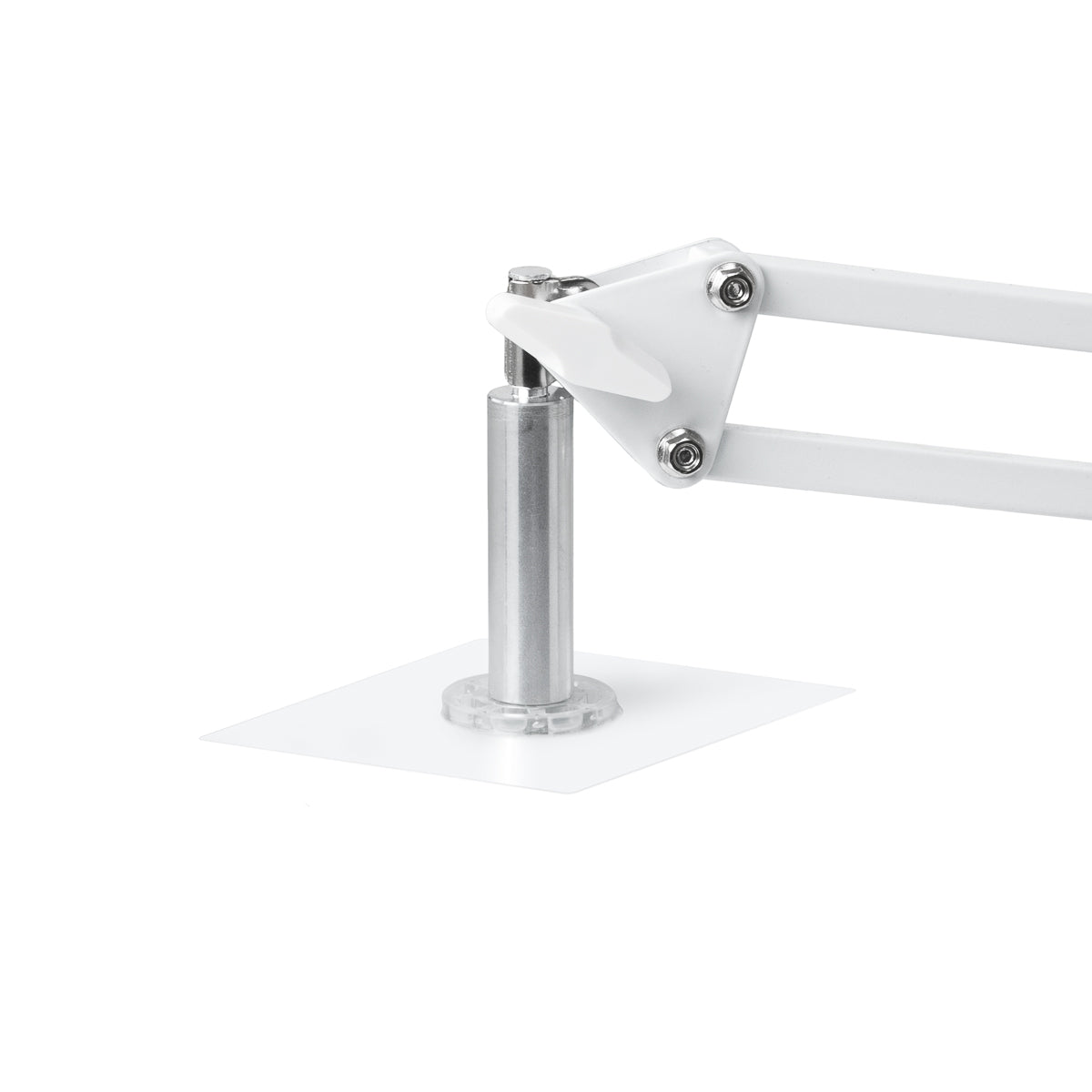 GLOW support réglable pour lampe UV/LED de pédicure – Blanc; gros plan de la plaque de fixation