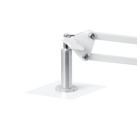GLOW support réglable pour lampe UV/LED de pédicure – Blanc; gros plan de la plaque de fixation