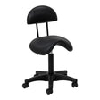 Tabouret esthétique selle noir ACTIVESHOP 6001 avec dossier