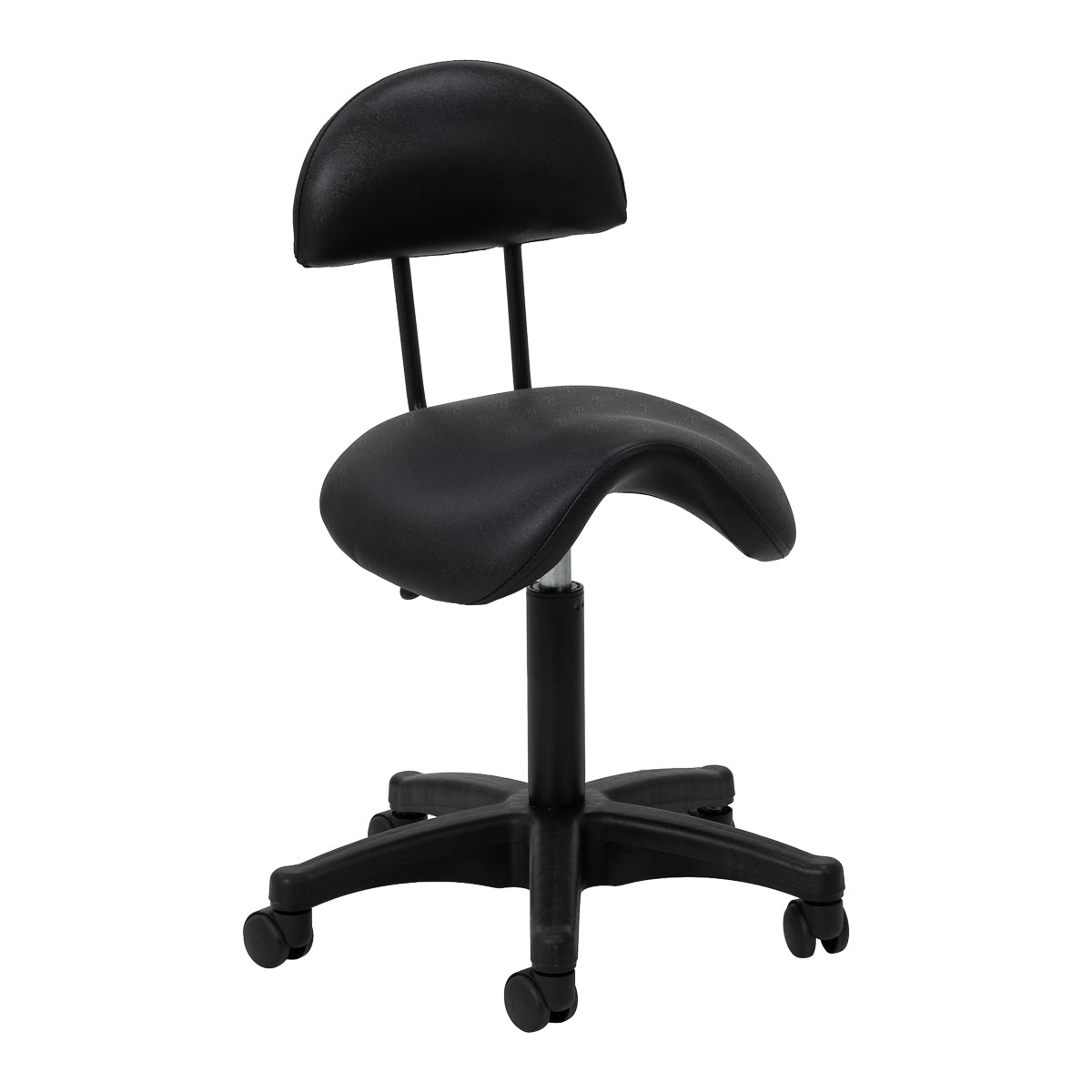 Tabouret esthétique selle noir ACTIVESHOP 6001 avec dossier