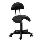 Tabouret esthétique selle noir ACTIVESHOP 6001 avec dossier