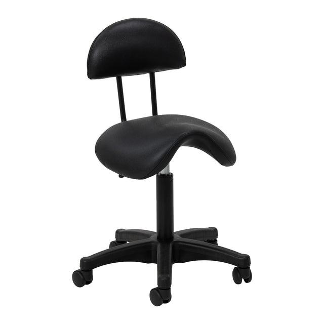 Tabouret esthétique selle noir ACTIVESHOP 6001 avec dossier