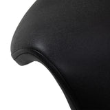 Tabouret esthétique noir 6001 avec base à cinq branches et roulettes
