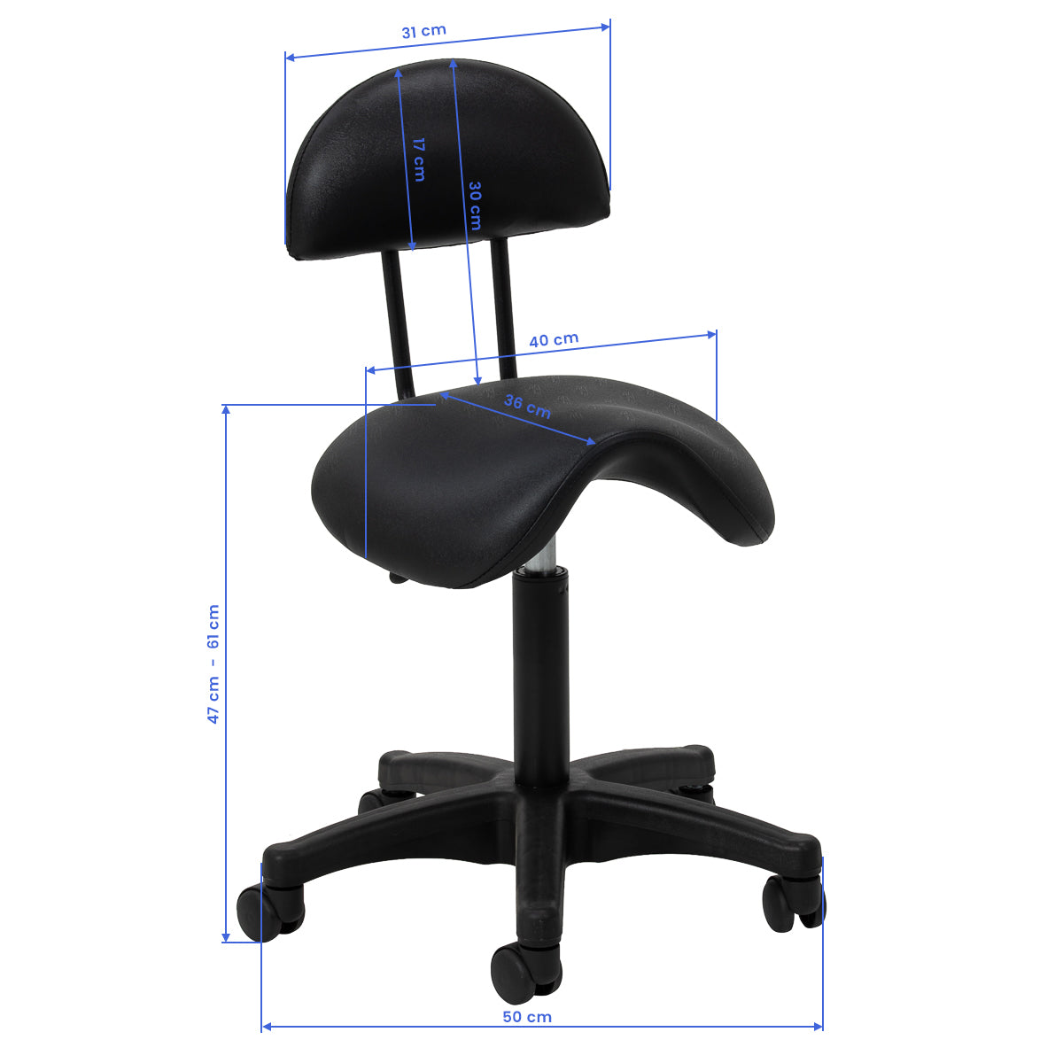 Tabouret esthétique ergonomique ACTIVESHOP 6001 pour salon professionnel