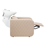 Gabbiano Sylvia Plus Bac De Lavage Électrique Avec Massage – Beige · Position du repose-pieds
