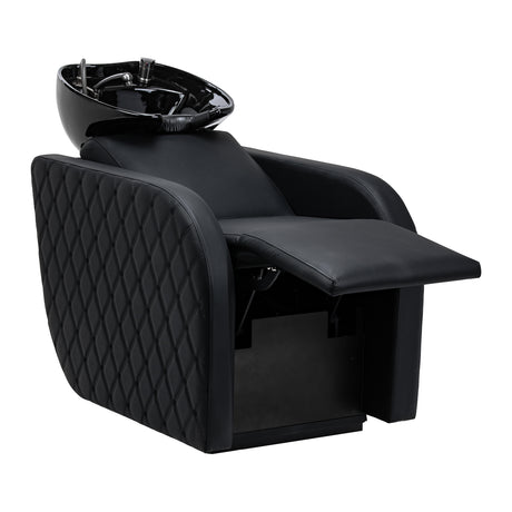 Gabbiano Ines Bac De Lavage Électrique Avec Massage – Noir · Position du repose-pieds