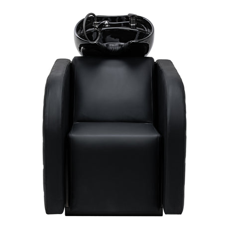 Gabbiano Ines Bac De Lavage Électrique Avec Massage – Noir · Vue de face