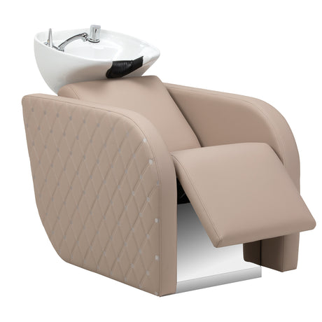 Gabbiano Ines Bac De Lavage Électrique Avec Massage – Beige · Position du repose-pieds