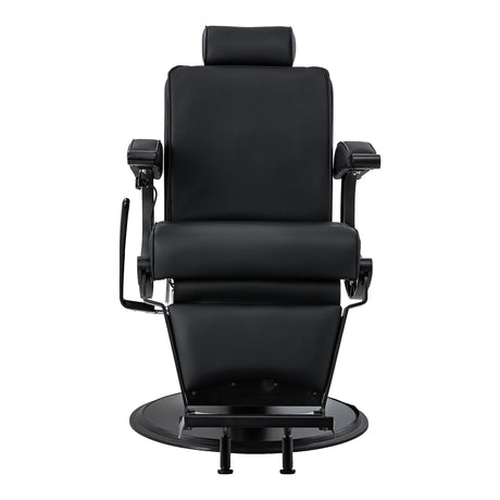 Gabbiano Continental Fauteuil De Barbier Avec Massage – Noir · Vue de face