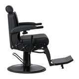 Gabbiano Continental Fauteuil De Barbier Avec Massage – Noir · Vue de côté