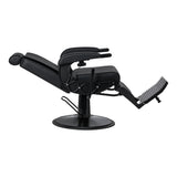 Gabbiano Continental Fauteuil De Barbier Avec Massage – Noir · Position inclinée