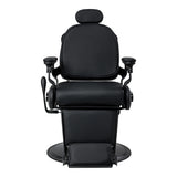 Gabbiano Francesco Fauteuil De Barbier Avec Massage – Noir, Base Noire · Vue de face