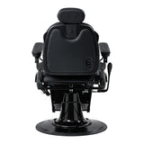 Gabbiano Francesco Fauteuil De Barbier Avec Massage – Noir, Base Noire · Vue arrière