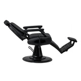 Gabbiano Francesco Fauteuil De Barbier Avec Massage – Noir, Base Noire · Position inclinée