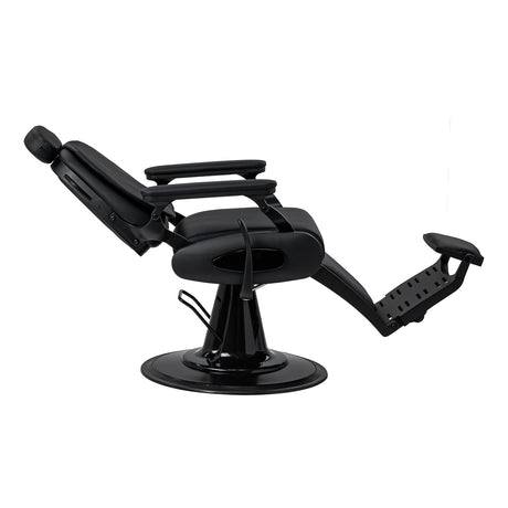 Gabbiano Francesco Fauteuil De Barbier Avec Massage – Noir, Base Noire · Position inclinée
